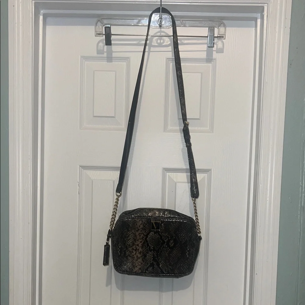 Victoria's Secret Snakeskin Crossbody Bag - Black and Brown